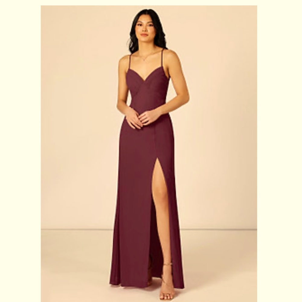 Azazie “Hailey” Cabernet floor length gown size 2